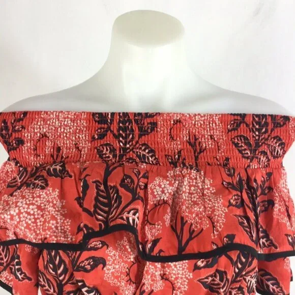 Kopal Printed Off the Shoulder Biji Ruffle Crop - Picture 2 of 8